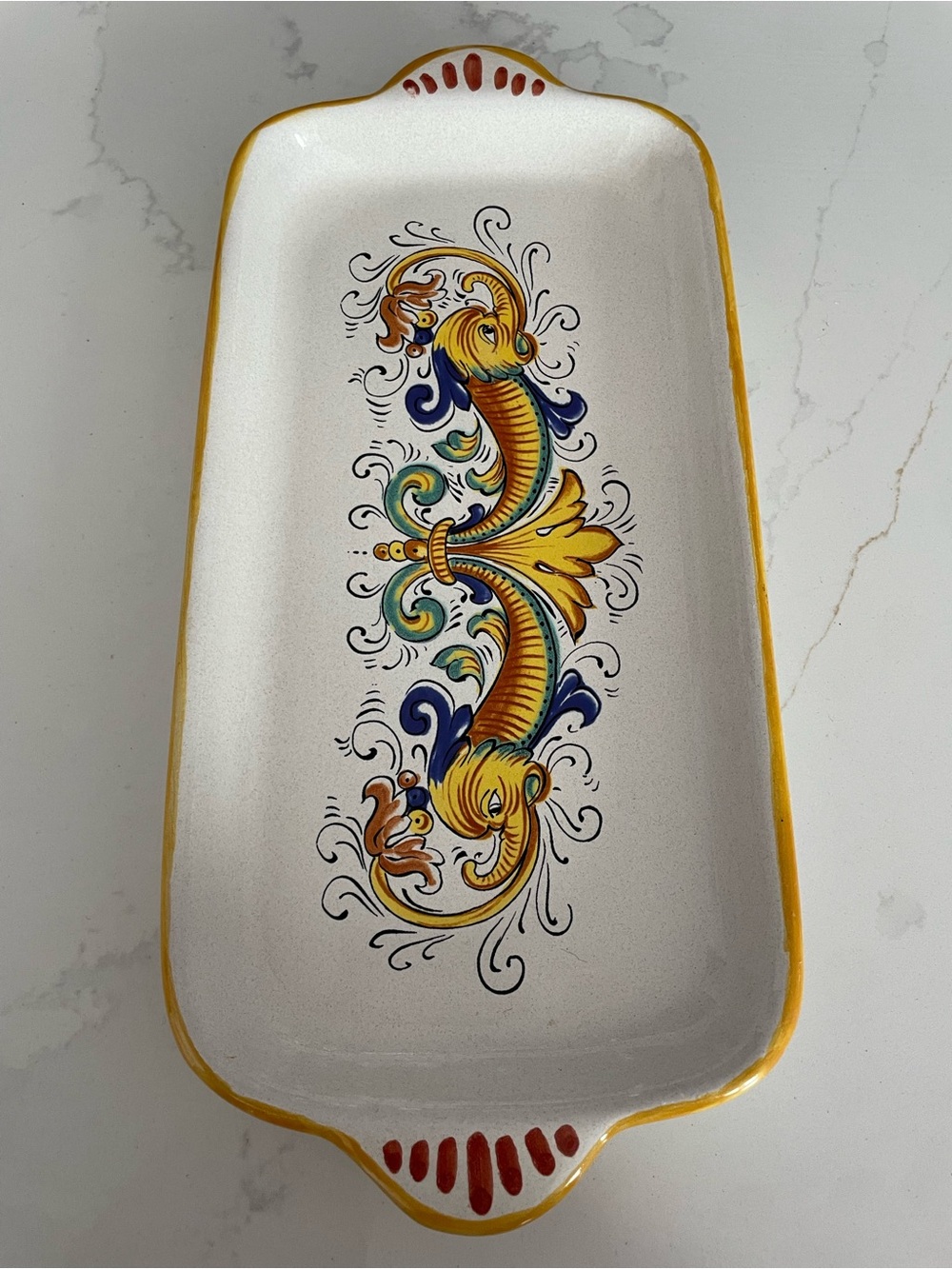 Vintage Ceramica Nova Deruta Handpainted Italian tray
